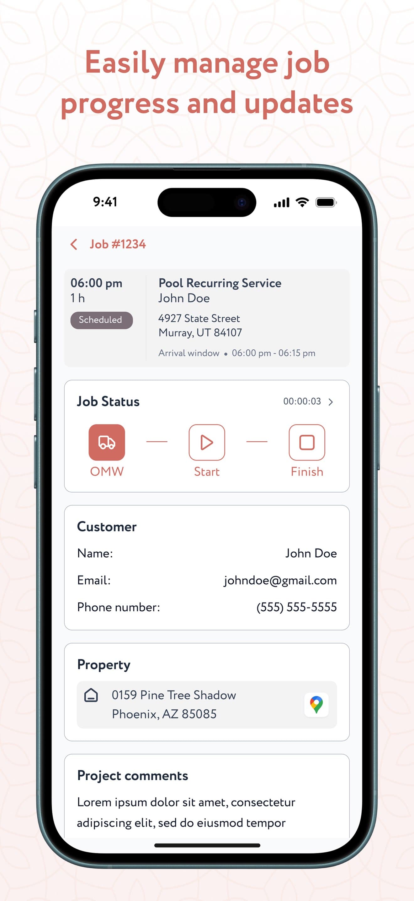 One Home Solution technician app - profile
